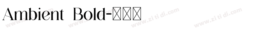 Ambient Bold字体转换